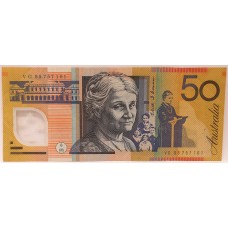 AUSTRALIA 1995 . FIFTY 50  DOLLAR BANKNOTE . FRASER/EVANS . LAST PREFIX VG95